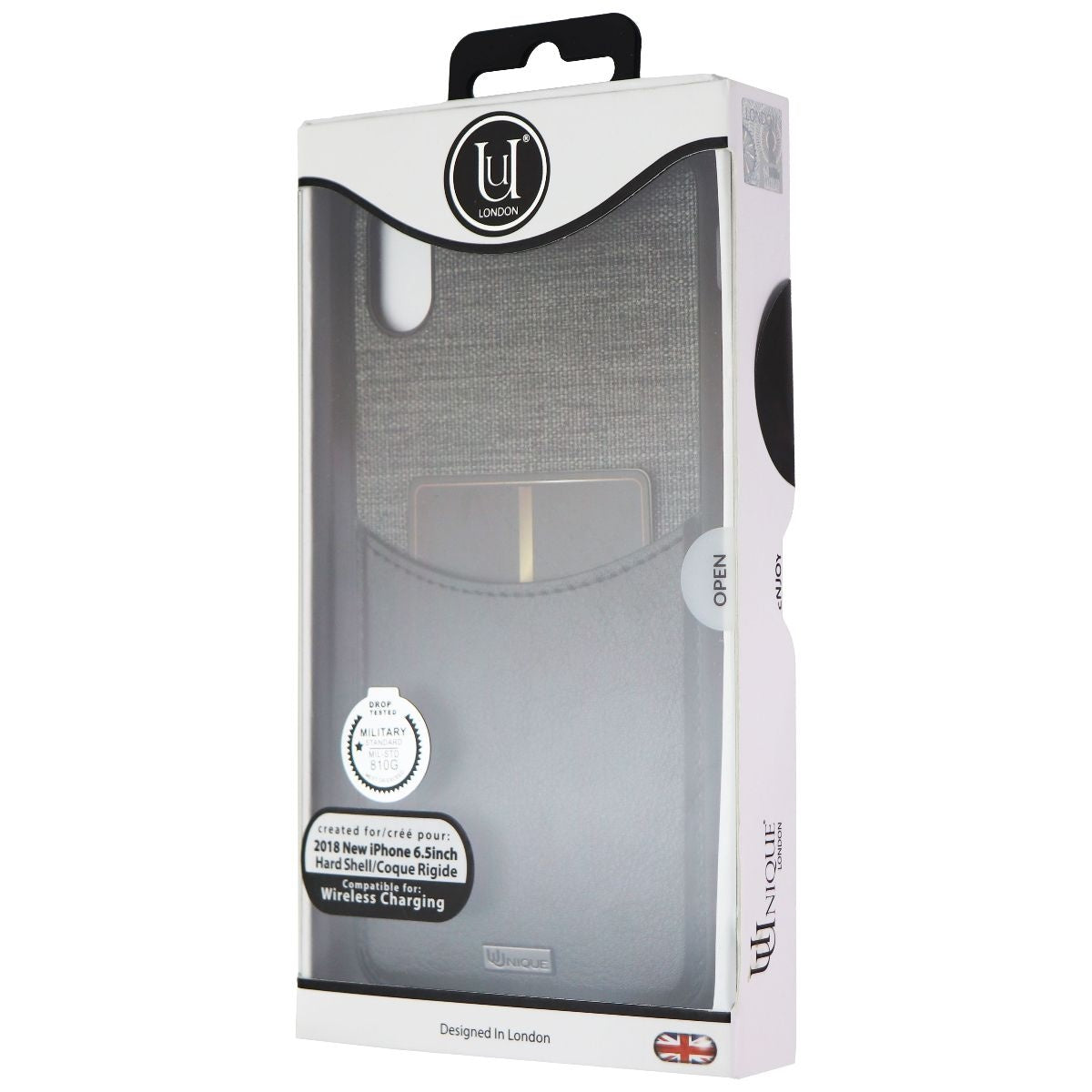 UUnique London Reflect Pocket Hard Shell Case for iPhone Xs Max - Gray/Black Cell Phone - Cases, Covers & Skins UUnique    - Simple Cell Bulk Wholesale Pricing - USA Seller