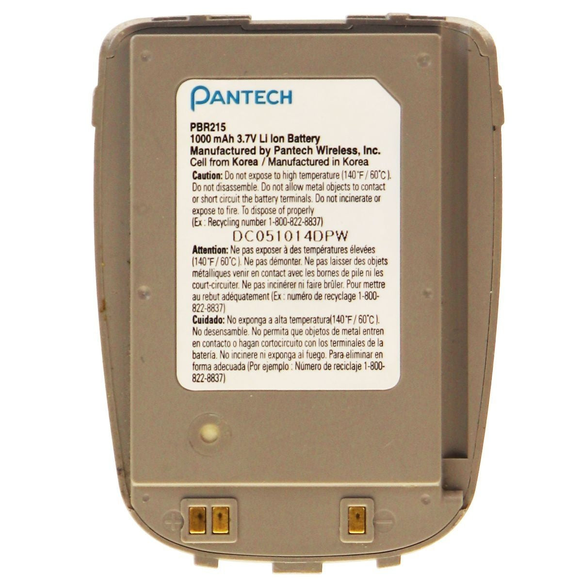 OEM Pantech PBR215 1000 mAh Replacement Battery for CDM 8914 Cell Phone - Batteries Pantech - Simple Cell Bulk Wholesale Pricing - USA Seller