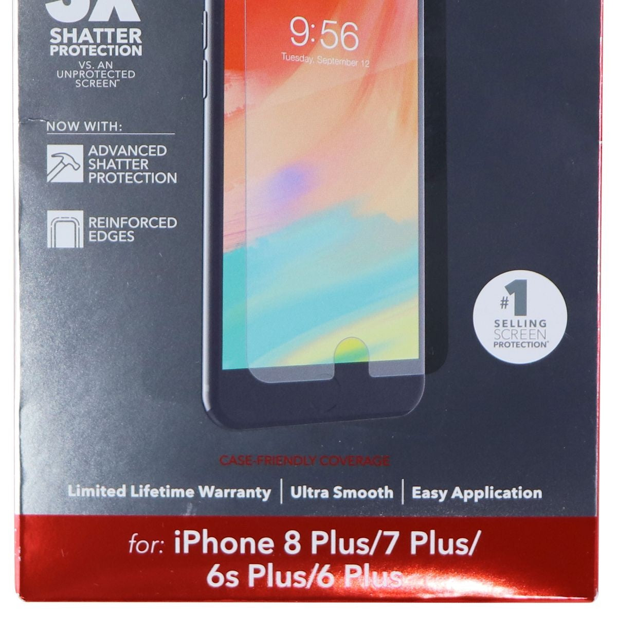 ZAGG Invisible Shield (Glass+) Screen Protector for Apple iPhone 8 Plus / 7 Plus Cell Phone - Screen Protectors Zagg - Simple Cell Bulk Wholesale Pricing - USA Seller