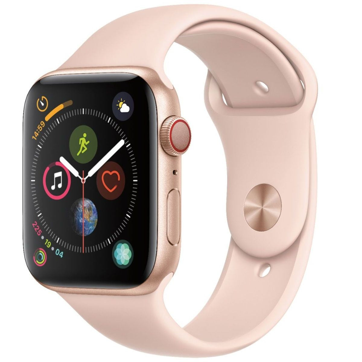 Apple Watch Series 4 (A1976) GPS + Cellular - 44mm Gold Aluminum/Pink Sport Band Smart Watches Apple - Simple Cell Bulk Wholesale Pricing - USA Seller