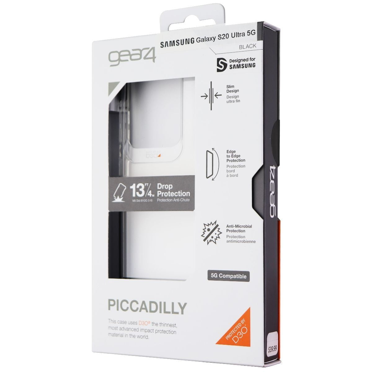 ZAGG Piccadilly Series Hybrid Case for Samsung Galaxy S20 Ultra - Clear / Black Cell Phone - Cases, Covers & Skins Zagg - Simple Cell Bulk Wholesale Pricing - USA Seller