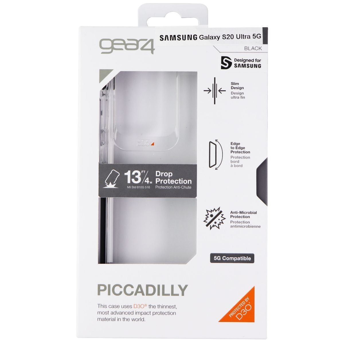 ZAGG Piccadilly Series Hybrid Case for Samsung Galaxy S20 Ultra - Clear / Black Cell Phone - Cases, Covers & Skins Zagg - Simple Cell Bulk Wholesale Pricing - USA Seller