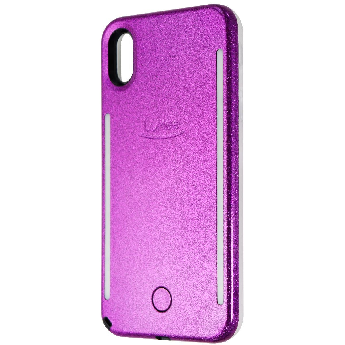 LuMee Duo Instafame LED Case for Apple iPhone Xs Max - Purple Glitter Cell Phone - Cases, Covers & Skins LuMee    - Simple Cell Bulk Wholesale Pricing - USA Seller