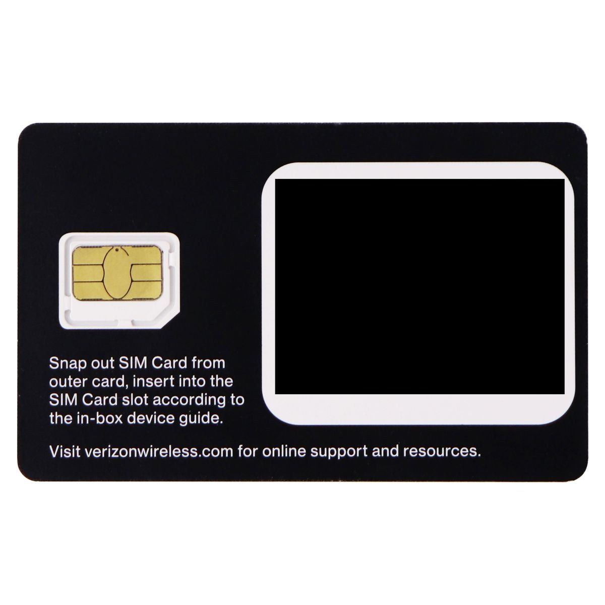 Verizon Wireless 4G LTE Micro SIM Card (BULKSIM-NFC-A) - Black Phone Cards & SIM Cards Verizon - Simple Cell Bulk Wholesale Pricing - USA Seller