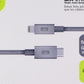 PureGear Braided MFI to USB-C 6ft. Charging Cable - Metallic Space Gray Cell Phone - Cables & Adapters PureGear - Simple Cell Bulk Wholesale Pricing - USA Seller