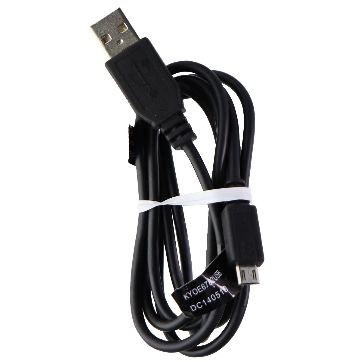 Kyocera 4-Foot (Micro-USB) to USB Charge and Sync Cable - Black (KYOE) Cell Phone - Cables & Adapters Kyocera - Simple Cell Bulk Wholesale Pricing - USA Seller