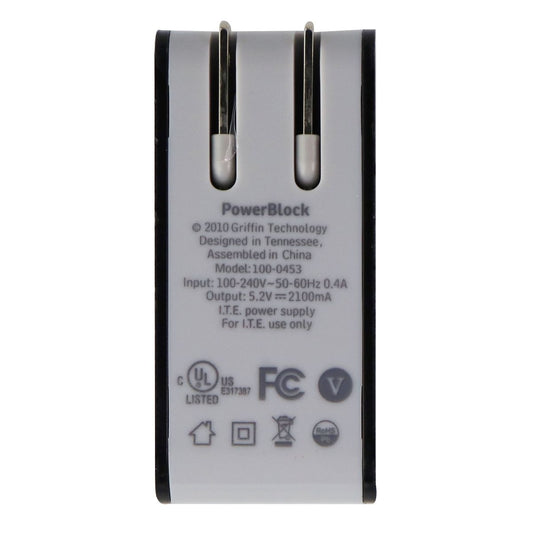 Griffin PowerBlock 2.1A Wall Charger Single USB Adapter - Black (100-0453) Cell Phone - Chargers & Cradles Griffin - Simple Cell Bulk Wholesale Pricing - USA Seller
