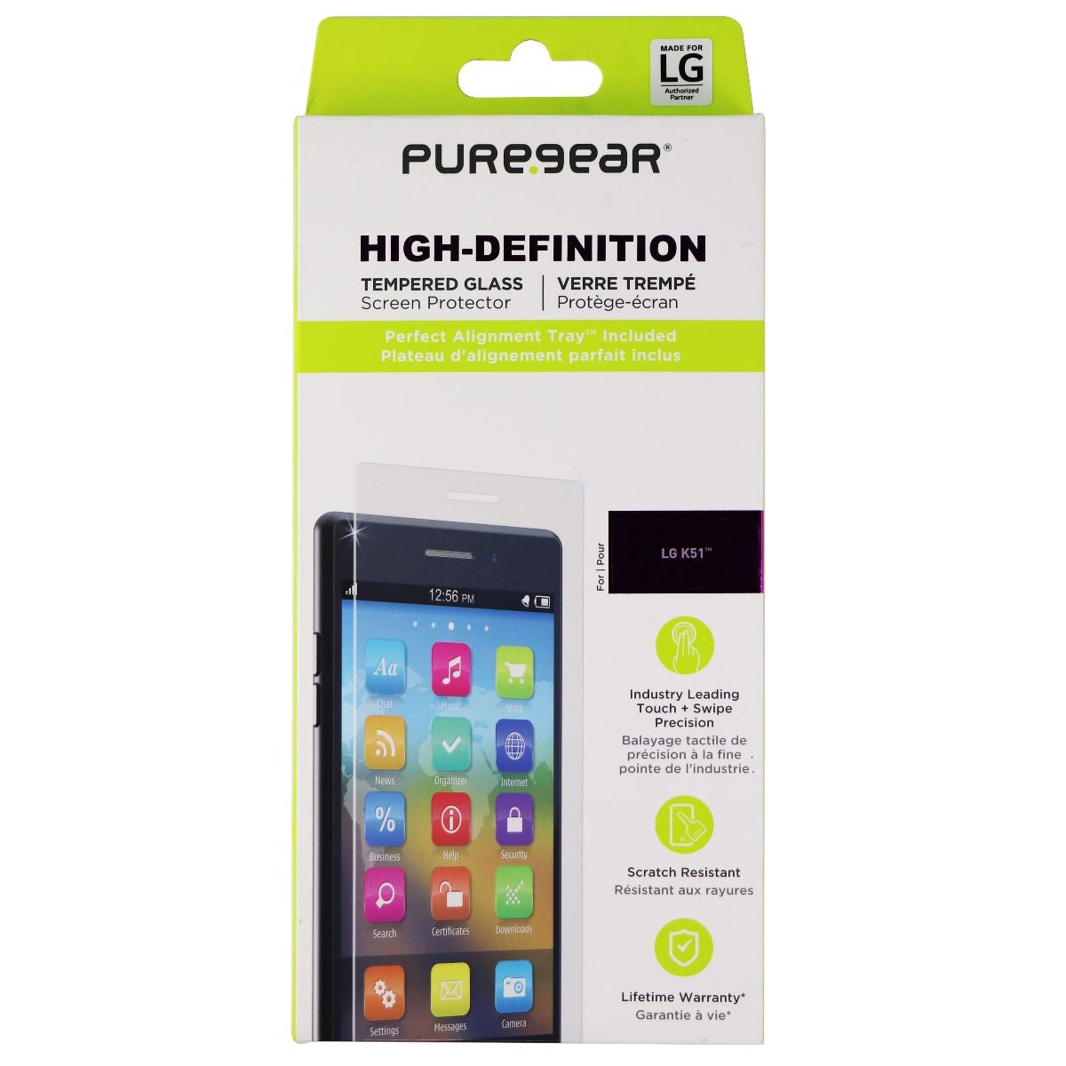 PureGear High-Definition Tempered Glass for LG K51 - Clear Cell Phone - Screen Protectors PureGear - Simple Cell Bulk Wholesale Pricing - USA Seller