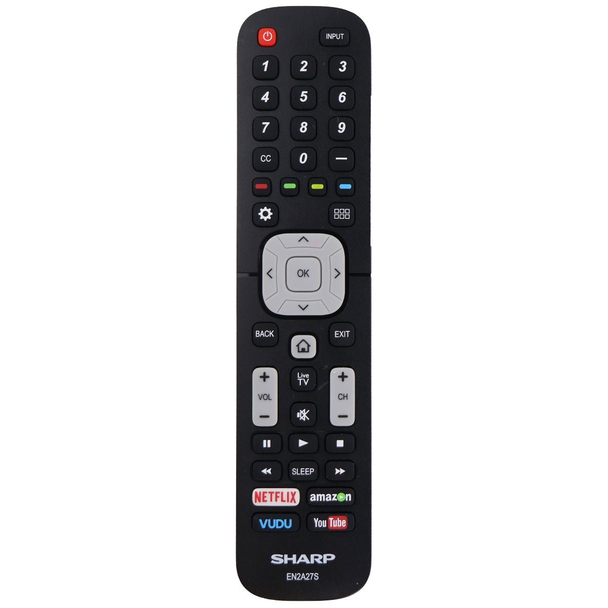 Sharp Remote Control (EN2A27S) for Select Hisense and Sharp TVs - Black TV, Video & Audio Accessories - Remote Controls SHARP - Simple Cell Bulk Wholesale Pricing - USA Seller