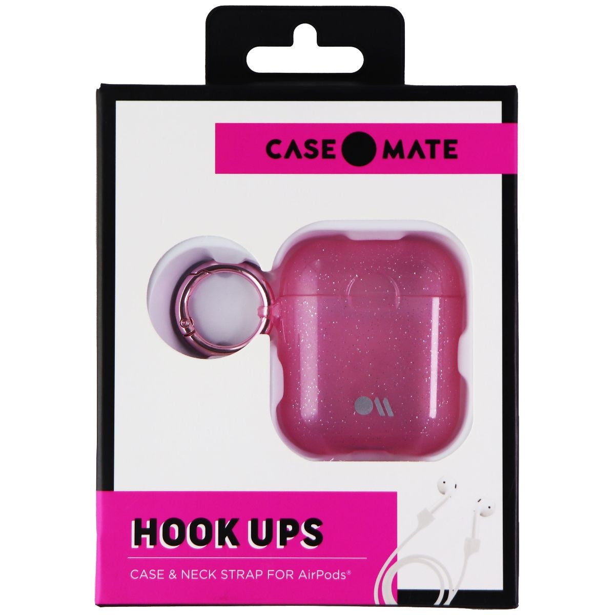 Case-Mate Hook Ups Case and Neck Strap for Apple AirPods (1st & 2nd Gen) - Pink iPod, Audio Player Accessories - Cases, Covers & Skins Case-Mate    - Simple Cell Bulk Wholesale Pricing - USA Seller