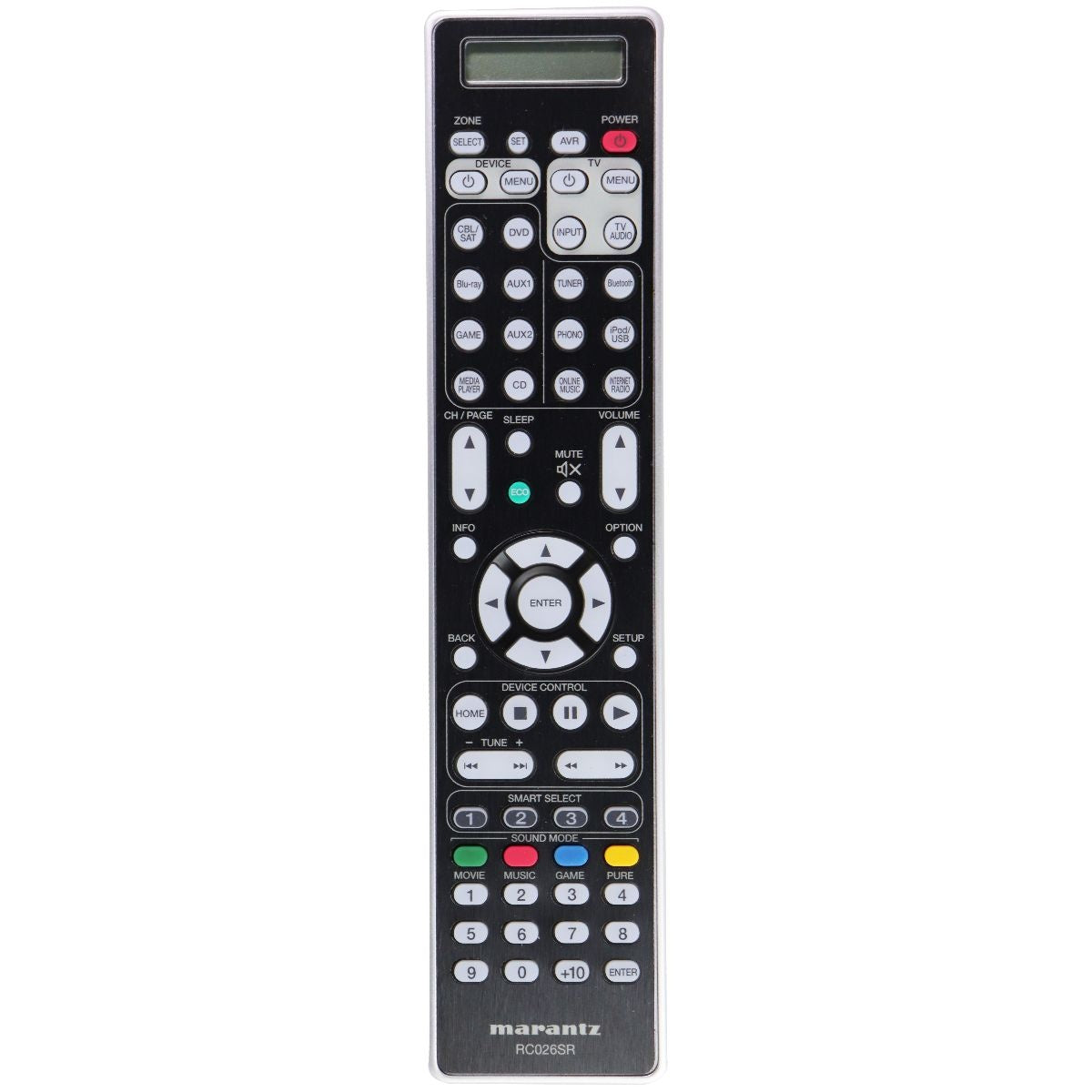 Marantz OEM Remote Control - Black/Silver (RC026SR) TV, Video & Audio Accessories - Remote Controls Marantz    - Simple Cell Bulk Wholesale Pricing - USA Seller