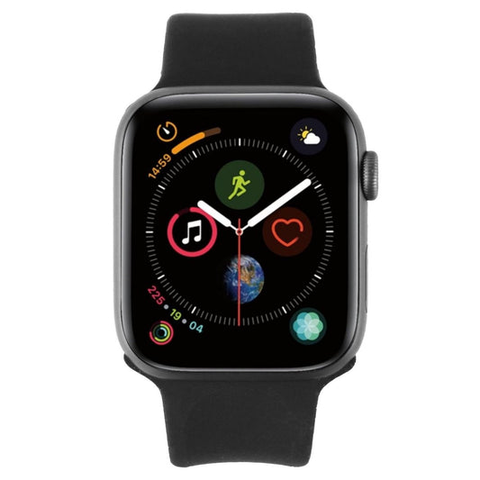 Apple Watch Series 4 (44mm) A1978 GPS - Space Gray Aluminum/Black Sport Band Smart Watches Apple    - Simple Cell Bulk Wholesale Pricing - USA Seller