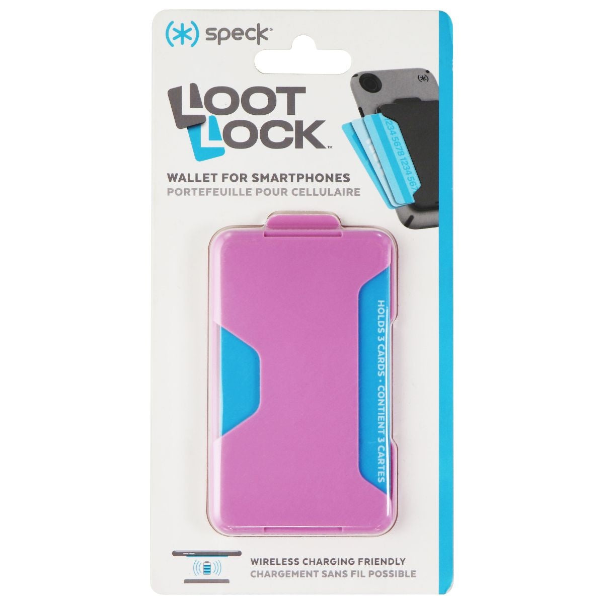 Speck Loot Lock Stick-On Wallet for Smartphones & More - Pink Cell Phone - Replacement Parts & Tools Speck - Simple Cell Bulk Wholesale Pricing - USA Seller