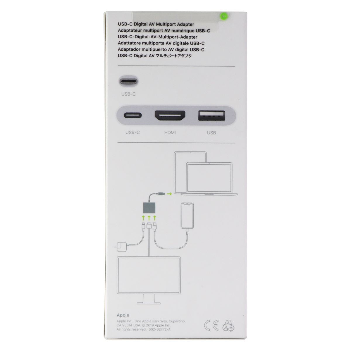 Apple USB-C Digital AV Multiport Adapter (A2119) - White (MUF82AM/A) Computer/Network - USB Cables, Hubs & Adapters Apple    - Simple Cell Bulk Wholesale Pricing - USA Seller