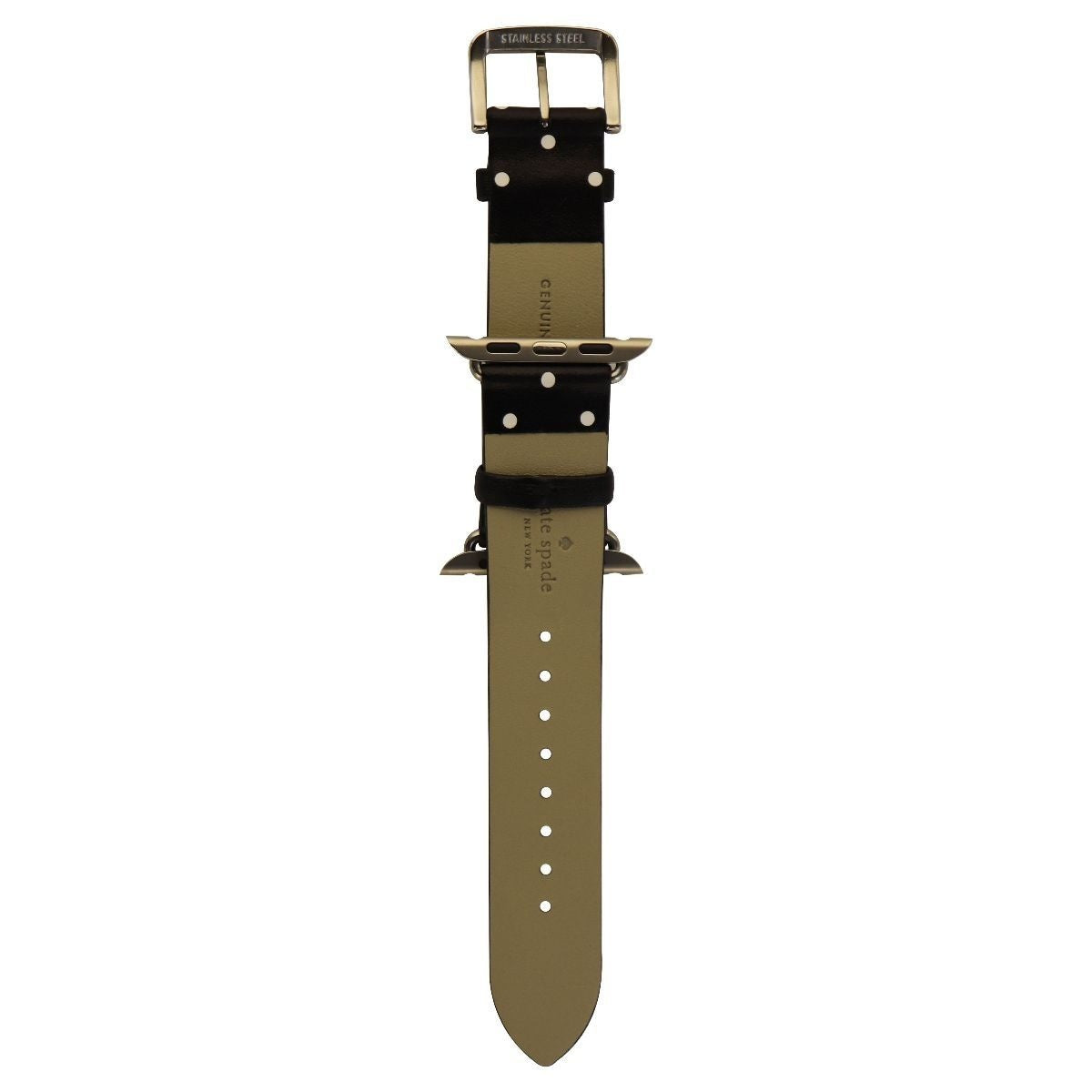 Kate Spade Leather Band for 38mm & 40mm Apple Watch - Black White Polka Dot Smart Watch Accessories - Watch Bands Kate Spade    - Simple Cell Bulk Wholesale Pricing - USA Seller