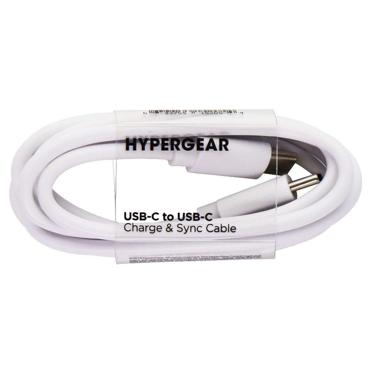 HyperGear (3.5-Foot) USB-C to USB-C Charge & Sync Cable - White Cell Phone - Cables & Adapters HyperGear - Simple Cell Bulk Wholesale Pricing - USA Seller