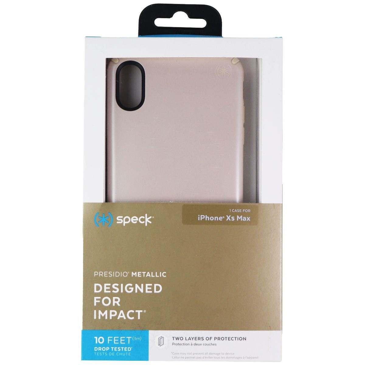 Speck Presidio Metallic Series Case for Apple iPhone XS Max - Gold Metallic Cell Phone - Cases, Covers & Skins Speck - Simple Cell Bulk Wholesale Pricing - USA Seller