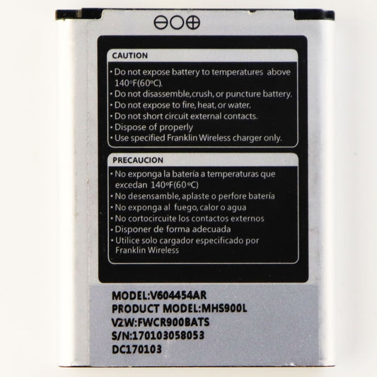 Franklin Wireless Standard Battery V604454AR (2100mAh) 3.8V for MHS900L JetPack Cell Phone - Batteries Franklin Wireless - Simple Cell Bulk Wholesale Pricing - USA Seller