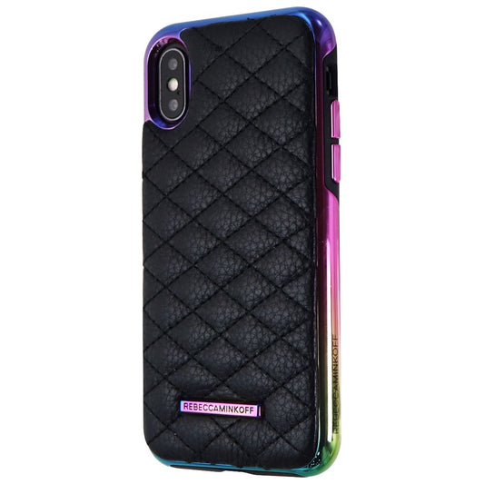 Rebecca Minkoff Quilted Oil Slick Case for Apple iPhone Xs / iPhone X - Black Cell Phone - Cases, Covers & Skins Rebecca Minkoff - Simple Cell Bulk Wholesale Pricing - USA Seller