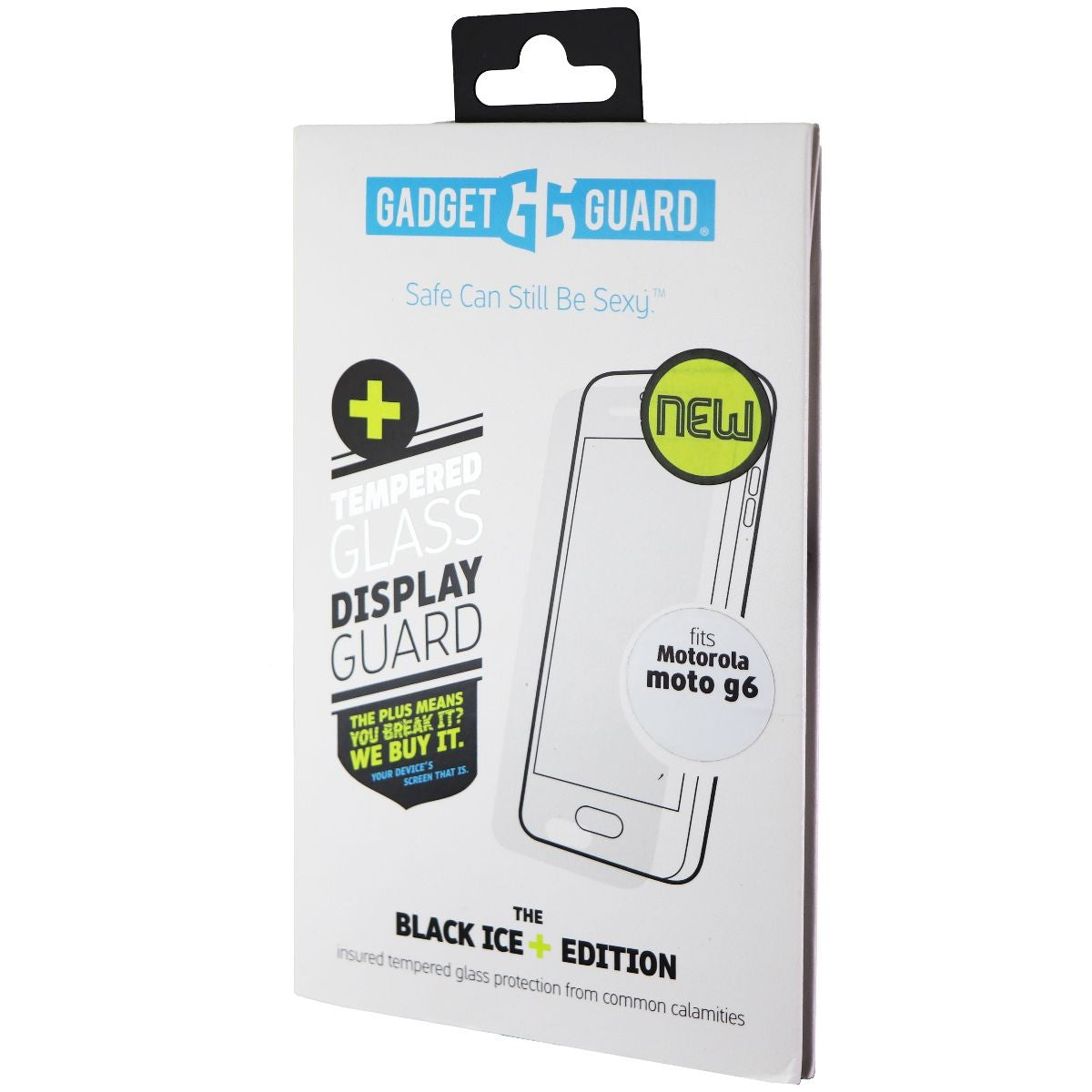 Gadget Guard (Black Ice+) Tempered Glass for Motorola Moto G6 - Clear Cell Phone - Screen Protectors Gadget Guard - Simple Cell Bulk Wholesale Pricing - USA Seller
