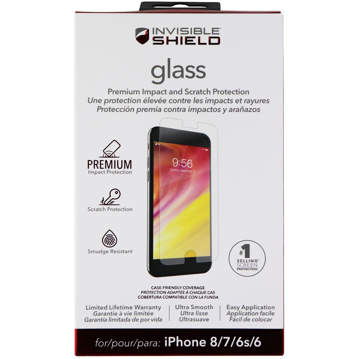 ZAGG Invisible Shield Glass Screen Protector for iPhone 8 / iPhone 7 - Clear Cell Phone - Screen Protectors Zagg - Simple Cell Bulk Wholesale Pricing - USA Seller