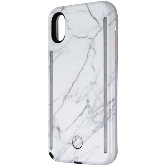 LuMee Duo Selfie LED Case for iPhone Xs / iPhone X - White Marble Cell Phone - Cases, Covers & Skins LuMee    - Simple Cell Bulk Wholesale Pricing - USA Seller