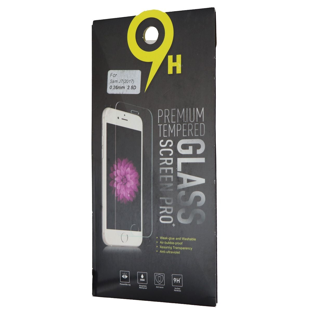 9H Premium Tempered Glass Screen Protector for Samsung Galaxy J7 (2017) - Clear Cell Phone - Screen Protectors DHG    - Simple Cell Bulk Wholesale Pricing - USA Seller