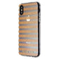 Michael Kors Glitter Stripe Snap-On Case for iPhone XS and X - Clear/Rose Gold Cell Phone - Cases, Covers & Skins Michael Kors - Simple Cell Bulk Wholesale Pricing - USA Seller