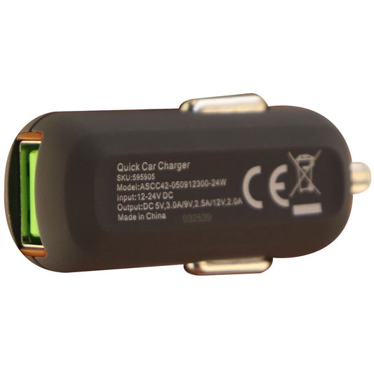 Ventev Qualcomm 3.0 Quick Charge Car Charger Adapter Single USB - Gray Cell Phone - Chargers & Cradles Ventev - Simple Cell Bulk Wholesale Pricing - USA Seller