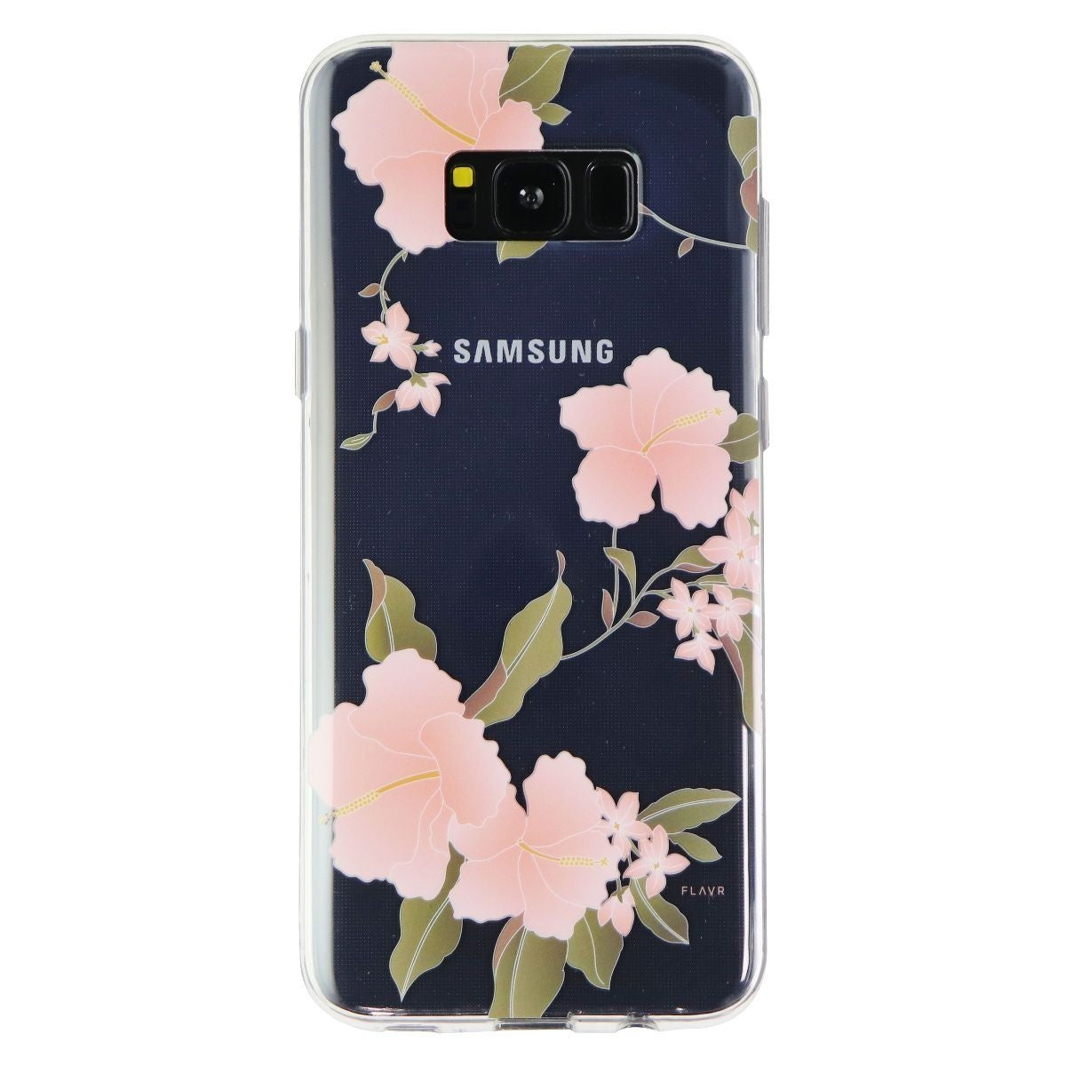 Flavr Translucent Protective Case for Samsung Galaxy (S8+) - Clear/Hibiscus Cell Phone - Cases, Covers & Skins Flavr - Simple Cell Bulk Wholesale Pricing - USA Seller