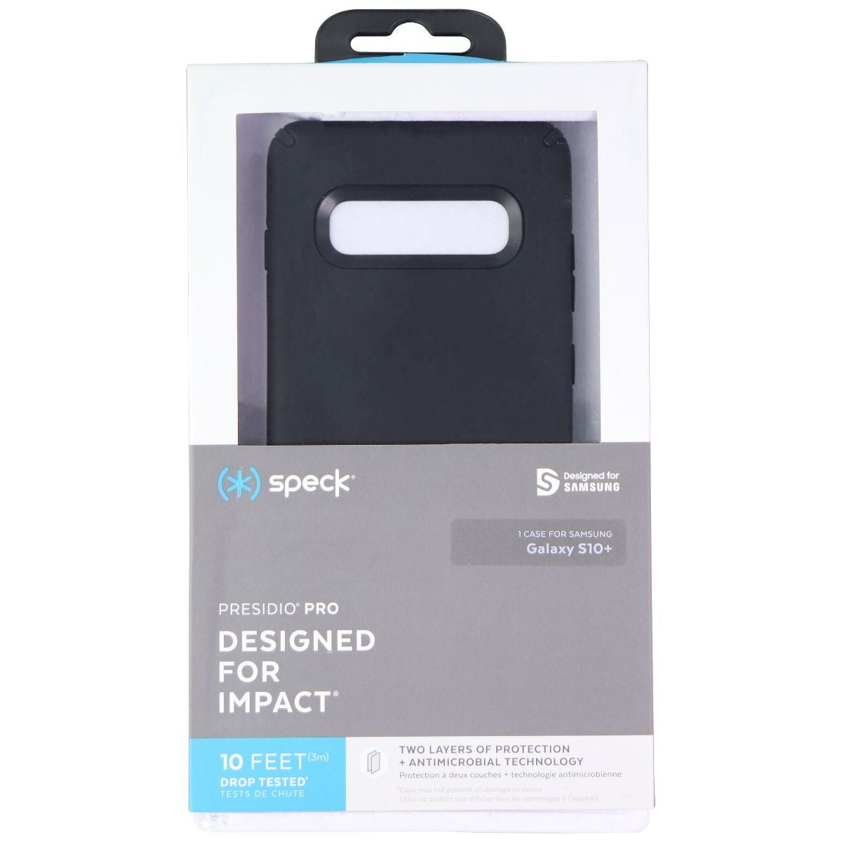 Speck Presidio Pro Series Hard Case for Samsung Galaxy (S10+) - Matte Black Cell Phone - Cases, Covers & Skins Speck    - Simple Cell Bulk Wholesale Pricing - USA Seller