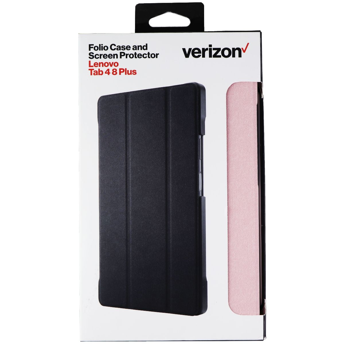 Verizon Folio Hard Case & Tempered Glass for Lenovo Tab 4 8 Plus - Pink iPad/Tablet Accessories - Cases, Covers, Keyboard Folios Verizon    - Simple Cell Bulk Wholesale Pricing - USA Seller