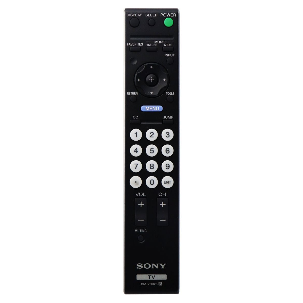 Sony Remote Control (RM-YD025) for Select Sony TVs - Black TV, Video & Audio Accessories - Remote Controls Sony - Simple Cell Bulk Wholesale Pricing - USA Seller