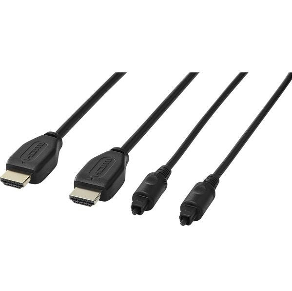Dynex 6ft HDMI Cable and 6ft Optical Audio Cable - Black TV, Video & Audio Accessories - Video Cables & Interconnects Dynex    - Simple Cell Bulk Wholesale Pricing - USA Seller