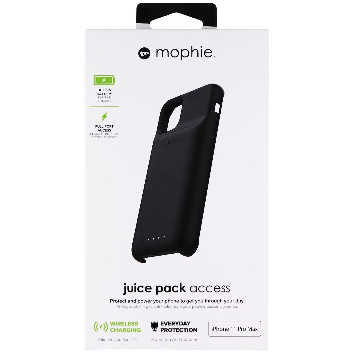 Mophie Juice Pack Access Charging Case for iPhone 11 Pro Max - Black Cell Phone - Cases, Covers & Skins Mophie    - Simple Cell Bulk Wholesale Pricing - USA Seller