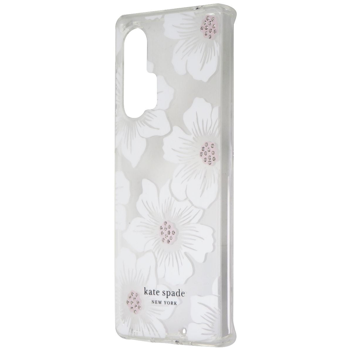 Kate Spade Hard Case for Motorola Edge+ (2020) - Hollyhock Floral Clear/Cream Cell Phone - Cases, Covers & Skins Kate Spade    - Simple Cell Bulk Wholesale Pricing - USA Seller