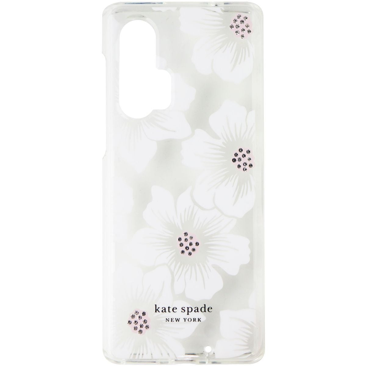 Kate Spade Hard Case for Motorola Edge+ (2020) - Hollyhock Floral Clear/Cream Cell Phone - Cases, Covers & Skins Kate Spade    - Simple Cell Bulk Wholesale Pricing - USA Seller