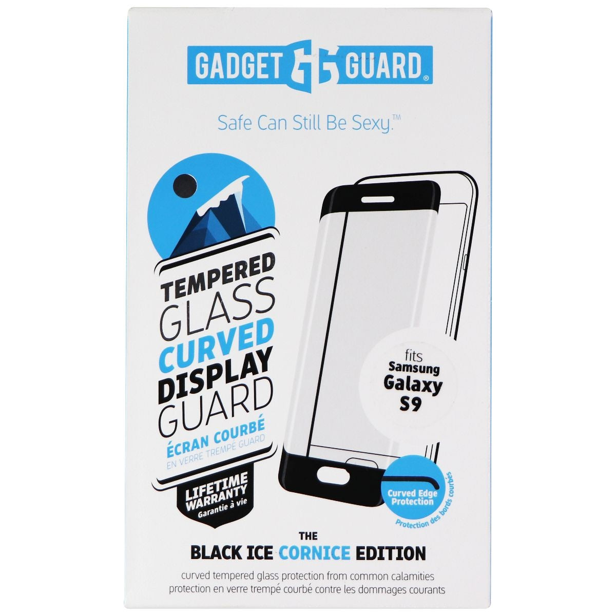 Gadget Guard Black Ice Cornice Curved Edition Tempered Glass for Galaxy S9 Cell Phone - Screen Protectors Gadget Guard - Simple Cell Bulk Wholesale Pricing - USA Seller