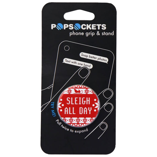 PopSockets Original Holiday Cell Phone Grip & Stand - Sleigh All Day Cell Phone - Mounts & Holders PopSockets - Simple Cell Bulk Wholesale Pricing - USA Seller
