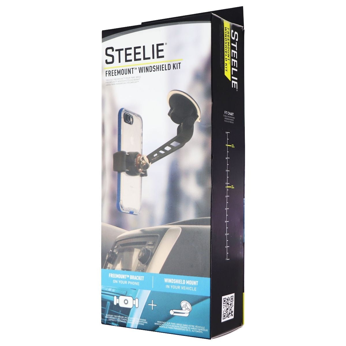 Nite Ize Steelie Freemount Windshield Kit - Freemount Bracket & Windshield Mount Cell Phone - Mounts & Holders Nite Ize - Simple Cell Bulk Wholesale Pricing - USA Seller