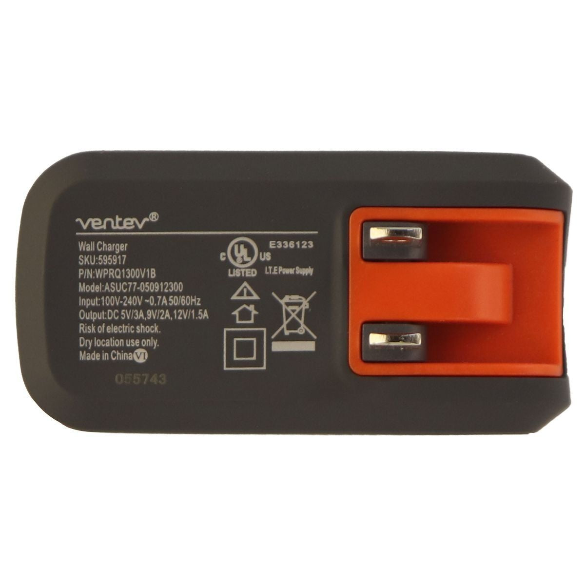 Ventev 3.0A Wall Charger With USB Type C Cable for Google Pixel 2 3 XL - Gray Cell Phone - Chargers & Cradles Ventev - Simple Cell Bulk Wholesale Pricing - USA Seller