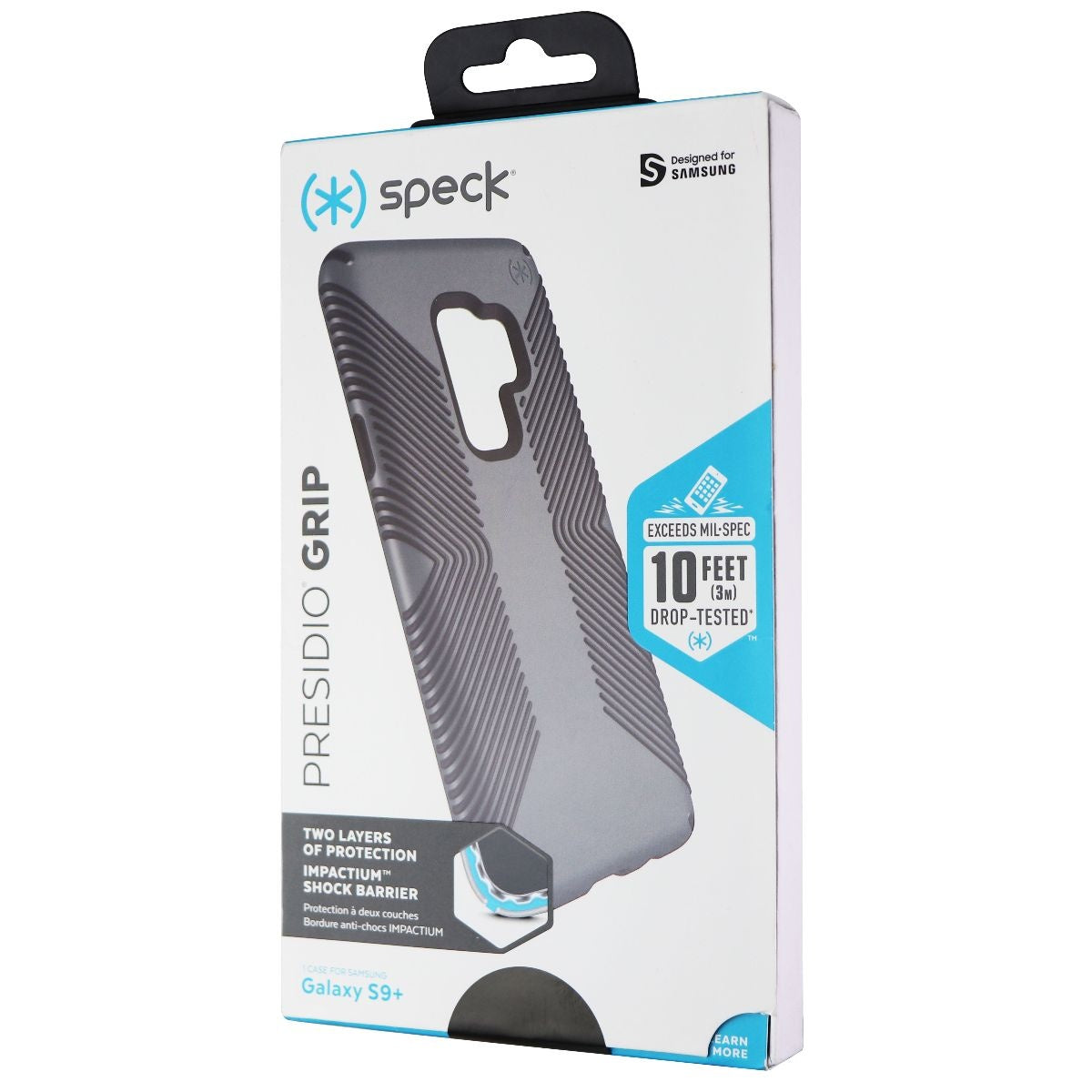 Speck Presidio Grip Hard Case for Samsung Galaxy (S9+) - Graphite Gray/Charcoal Cell Phone - Cases, Covers & Skins Speck - Simple Cell Bulk Wholesale Pricing - USA Seller