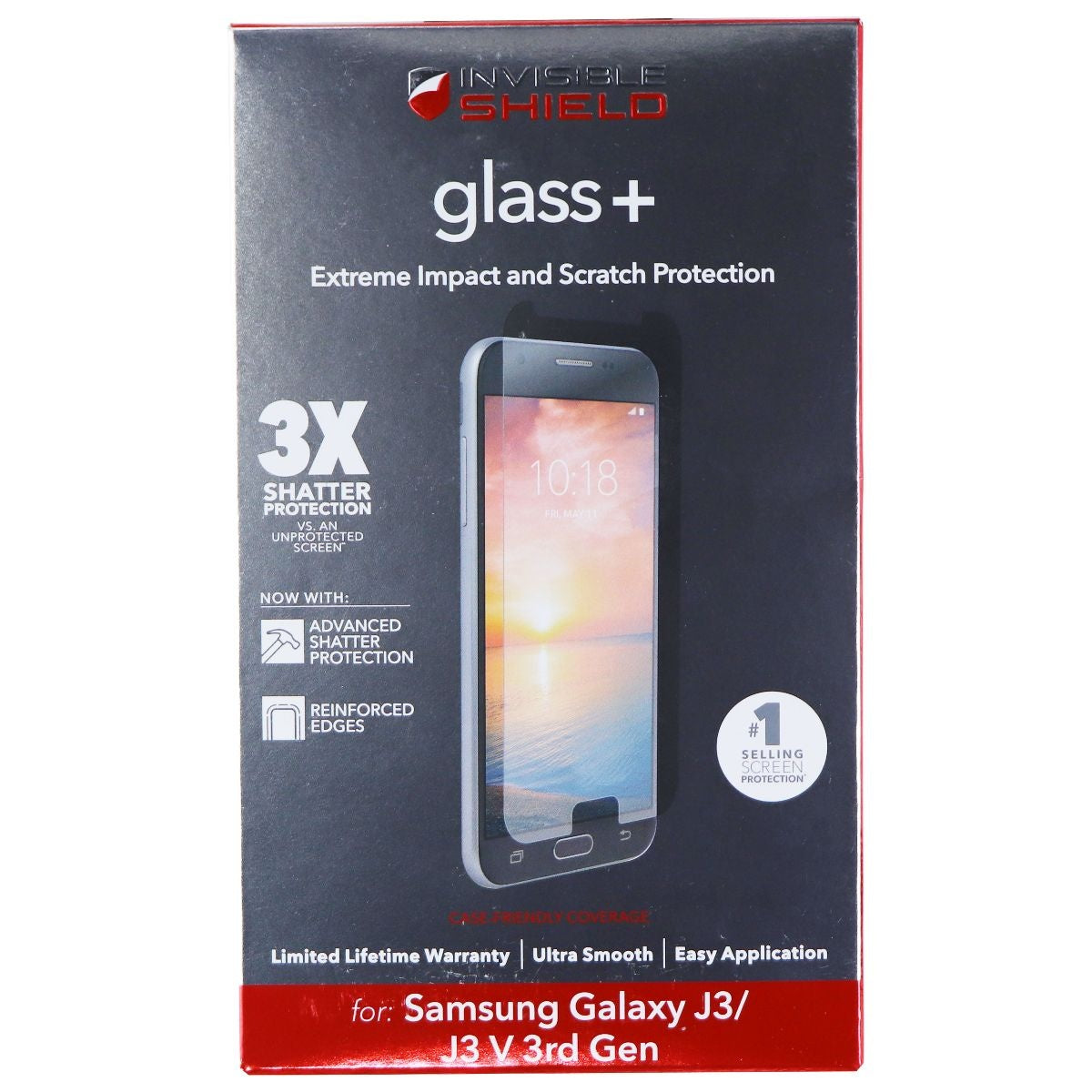 ZAGG Invisible Shield Glass Screen Protector for Galaxy J3 / J3 V 3rd Gen Cell Phone - Screen Protectors Zagg - Simple Cell Bulk Wholesale Pricing - USA Seller