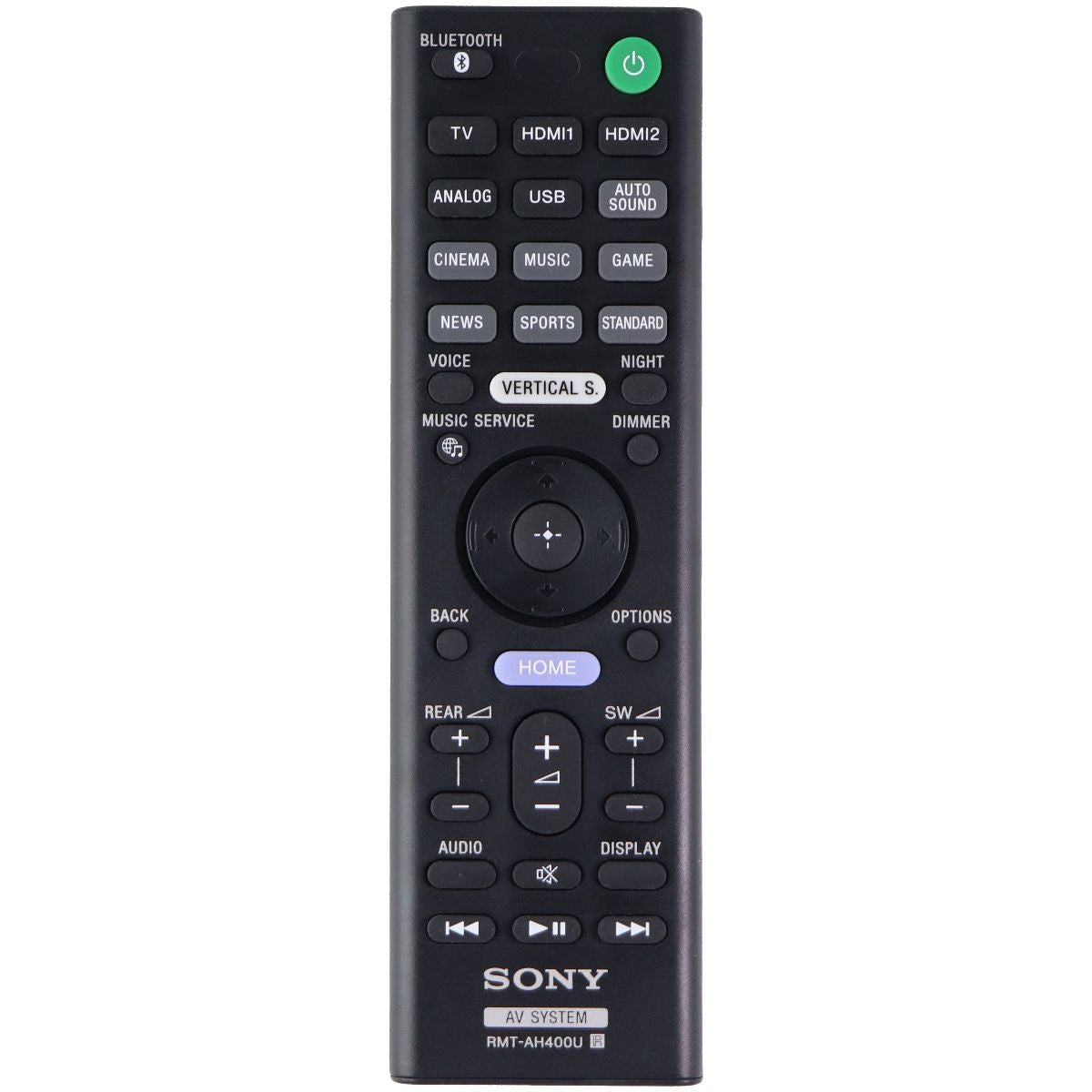 Sony Remote (RMT-AH400U) for Sony Home Audio Systems - Black TV, Video & Audio Accessories - Remote Controls Sony - Simple Cell Bulk Wholesale Pricing - USA Seller