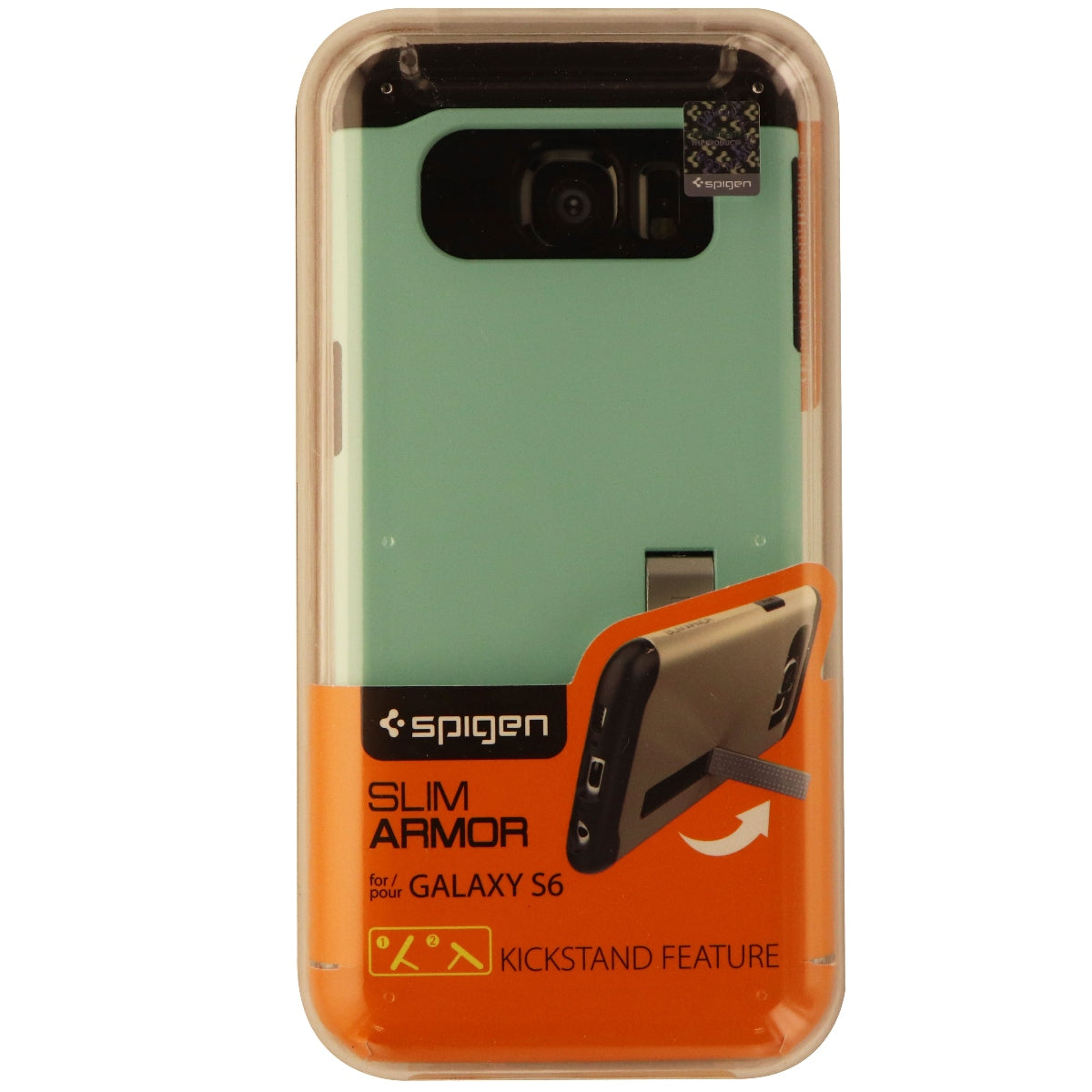 Spigen Slim Armor Series Protective Case Cover for Galaxy S6 - Mint / Black Cell Phone - Cases, Covers & Skins Spigen - Simple Cell Bulk Wholesale Pricing - USA Seller