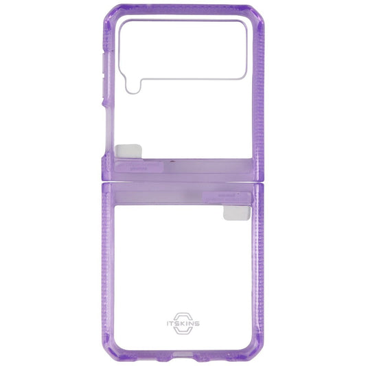 ITSKINS Hybrid Clear Phone Case for Galaxy Z Flip3 5G - Lavender & Transparent