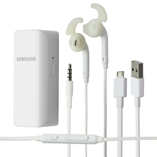 Samsung Power & Play Bundle - Active In-Ear Headset and Battery Pack - White Cell Phone - Accessory Bundles Samsung    - Simple Cell Bulk Wholesale Pricing - USA Seller