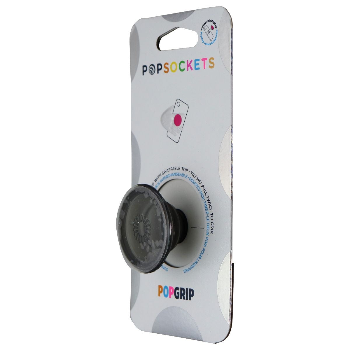 PopSockets Swappable PopGrip Expanding Stand and Grip - Translucent Black Smoke Cell Phone - Mounts & Holders PopSockets    - Simple Cell Bulk Wholesale Pricing - USA Seller