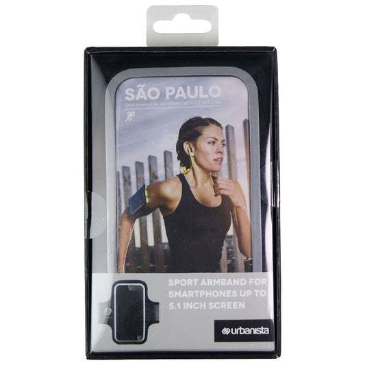 Urbanista Sao Paulo Sport Armband Holder for Most Smartphones - Dark Clown/Black Cell Phone - Mounts & Holders Urbanista - Simple Cell Bulk Wholesale Pricing - USA Seller