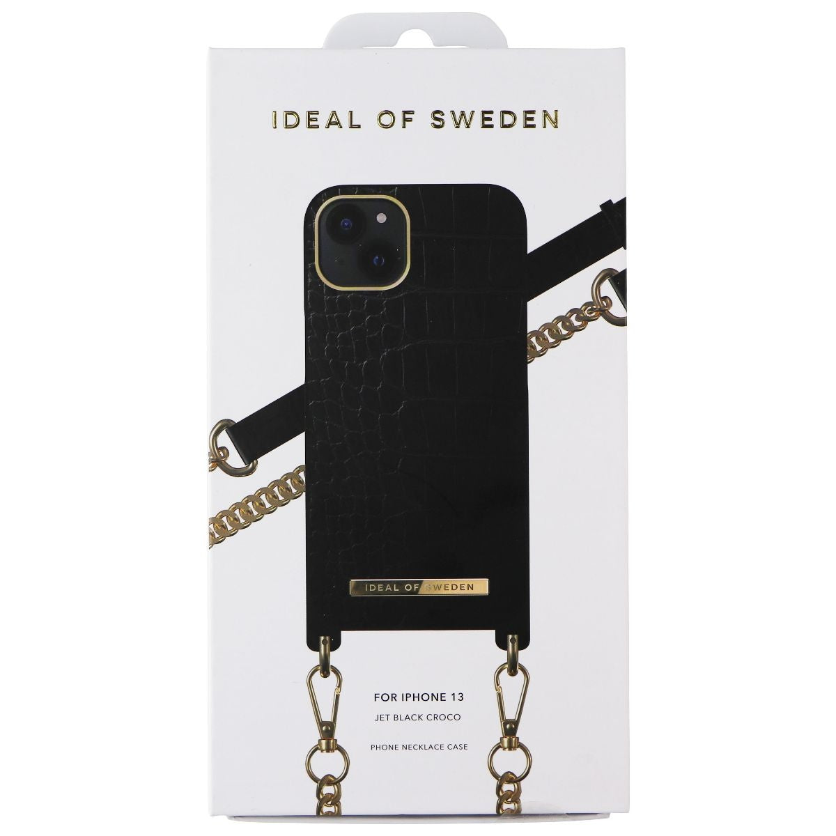 iDeal of Sweden Phone Necklace Case for Apple iPhone 13 - Jet Black Croco Cell Phone - Cases, Covers & Skins iDeal of Sweden    - Simple Cell Bulk Wholesale Pricing - USA Seller